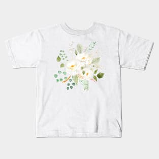 white camellia flowers arrangement Kids T-Shirt